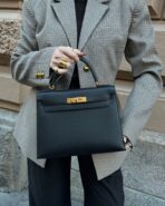 Hermès Kelly 28 Epsom Sellier Black GHW - 图片 13