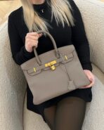 Hermès Birkin 30 Clemence Etain GHW - 图片 18