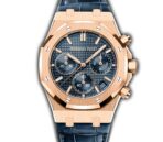 41mm Chronograph 18k Rose Gold Blue Dial On Leather - 图片 2