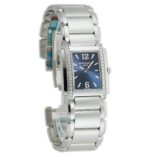 25mm Steel Diamond Bezel On Blue Arabic Dial Quartz - 图片 3