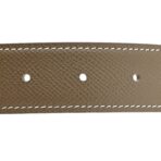 Epsom Horseshoe 32mm Belt Strap 100 40 Gold Etoupe - 图片 4