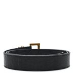 Calfskin Monogram Square Buckle Belt 85 34 Black - 图片 2