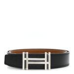 Box Togo 32mm Au Carre H Belt 80 32 Black Gold