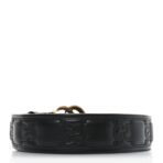 Calfskin GG Matelasse Marmont 40mm Belt 80 32 Black - 图片 2