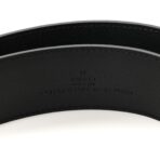 Textured Dollar Calfskin 40mm Belt 85 34 Black - 图片 4