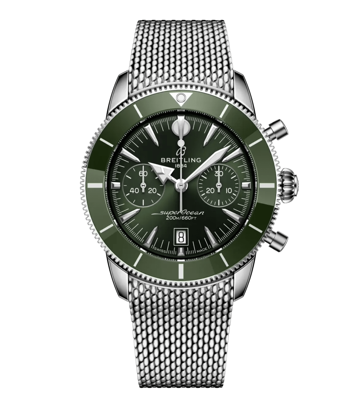 chronogreenfront.png Superocean Heritage Automatic B01 Chronograph 42 AB0156361L1A1 - 图片 1