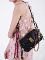 Prada Soft Sound Small Leather Shoulder Bag with Charms - 图片 3
