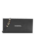 Lambskin CC Metal Double Wrap Belt Black - 图片 3