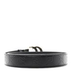 Plutone Calfskin Guccissima Double G 30mm Belt 75 30 Black - 图片 2