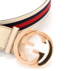 Calfskin Web Interlocking G White 75 30 White - 图片 7