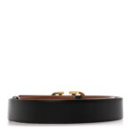 Glossy Calfskin VLogo Reversible 30mm Belt 80 32 Saddle Brown Black - 图片 2