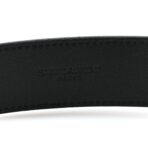 Grained Lambskin Monogram Cassandre Square Buckle Belt 75 30 Black - 图片 3