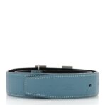 Swift Epsom 32mm H Belt 90 Black Blue Jean - 图片 2