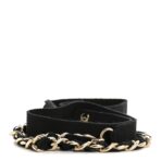 Grosgrain Chain CC Bow Belt Black