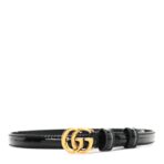 Patent Double G Thin Belt 65 26 Black