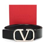 Calfskin VLogo Signature 40mm Belt 85 34 Black - 图片 6
