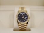 Rolex Day-Date 40 Yellow Gold Black Diagonal Motif Index Dial & Fluted Bezel President Bracelet 228238 -