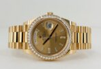 Rolex Day-Date 40 Yellow Gold Champagne Diamond Dial & Diamond Bezel President Bracelet 228348RBR - - 图片 4