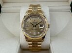Rolex Day-Date 41 Yellow Gold Champagne Diamond Dial & Fluted Bezel President Bracelet - 218238 - 图片 3