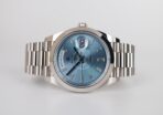 Rolex Day-Date 40 Platinum Ice Blue Diamond Dial & Smooth Bezel President Bracelet 228206 - - 图片 4
