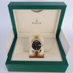 Rolex Day-Date 40 Yellow Gold Black Diamond Dial & Diamond Bezel President Bracelet 228348RBR - - 图片 3