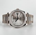 Rolex White Gold Day-Date 40 Watch - White Gold Bezel - Silver Baguette Diamond Dial - President Bracelet - 228349RBR sbdp - 图片 4
